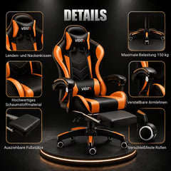 Office Gaming Chair, Gamer Chair For Adults Ergonomic Computer Chair For Teens, Racing Style PC Office Chair With Lumbar Support