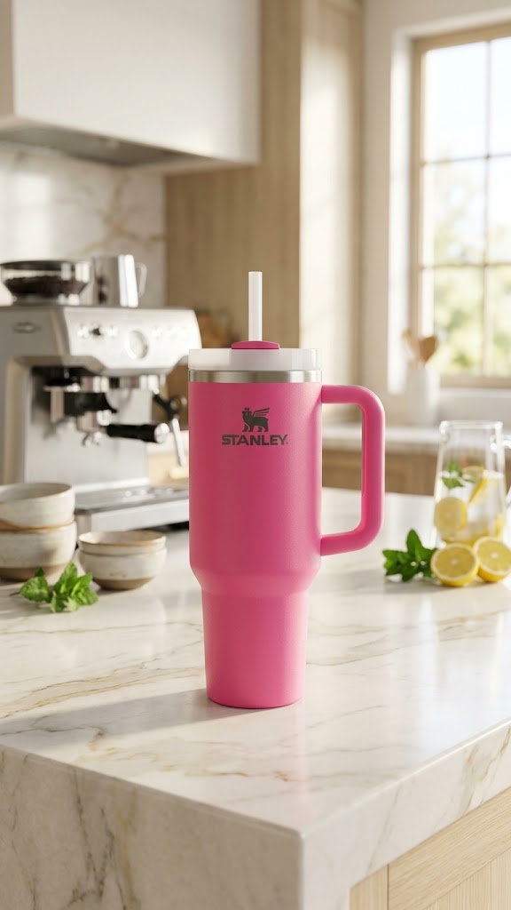Stanley 40oz Fuchsia Hot Pink Quencher H2.0 Tumbler