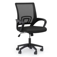 Office Chair Ergonomic - Mesh Desk Chair with Lumbar Support & Wide Seat Adjustable Height, Swivel Wheels (300Lbs Capacity) - for Home Office, Gaming, Bedroom