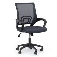 Office Chair Ergonomic - Mesh Desk Chair with Lumbar Support & Wide Seat Adjustable Height, Swivel Wheels (300Lbs Capacity) - for Home Office, Gaming, Bedroom