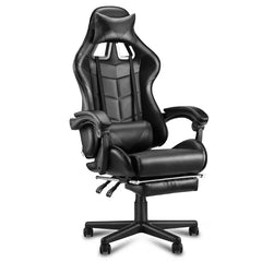 Beczeeb Swivel Gaming Chair with Footrest High Back Office Chair with Headrest & Massage Lumbar Support Swivel Ergonomic Gaming Chair for Adults