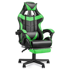 Beczeeb Swivel Gaming Chair with Footrest High Back Office Chair with Headrest & Massage Lumbar Support Swivel Ergonomic Gaming Chair for Adults