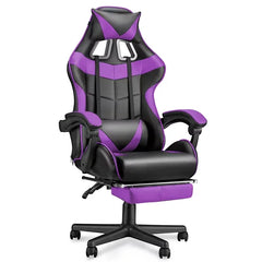Beczeeb Swivel Gaming Chair with Footrest High Back Office Chair with Headrest & Massage Lumbar Support Swivel Ergonomic Gaming Chair for Adults