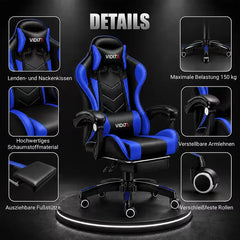 Office Gaming Chair, Gamer Chair For Adults Ergonomic Computer Chair For Teens, Racing Style PC Office Chair With Lumbar Support