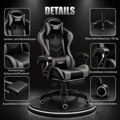 Office Gaming Chair, Gamer Chair For Adults Ergonomic Computer Chair For Teens, Racing Style PC Office Chair With Lumbar Support