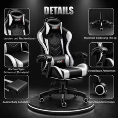 Office Gaming Chair, Gamer Chair For Adults Ergonomic Computer Chair For Teens, Racing Style PC Office Chair With Lumbar Support