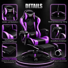 Office Gaming Chair, Gamer Chair For Adults Ergonomic Computer Chair For Teens, Racing Style PC Office Chair With Lumbar Support