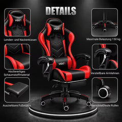 Office Gaming Chair, Gamer Chair For Adults Ergonomic Computer Chair For Teens, Racing Style PC Office Chair With Lumbar Support