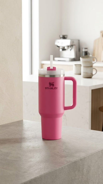 Stanley 40oz Fuchsia Hot Pink Quencher H2.0 Tumbler