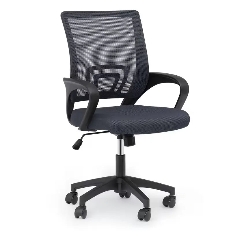 Office Chair Ergonomic - Mesh Desk Chair with Lumbar Support & Wide Seat Adjustable Height, Swivel Wheels (300Lbs Capacity) - for Home Office, Gaming, Bedroom
