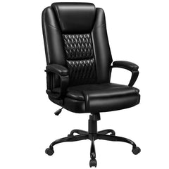 Home Office Desk Chair, 400LBS Big And Tall Computer Executive Chair, Ergonomic PU Leather Chairs with High Back Cushion, Adjustable Armrest &Lumbar Back Support, for Long Time Sitting
